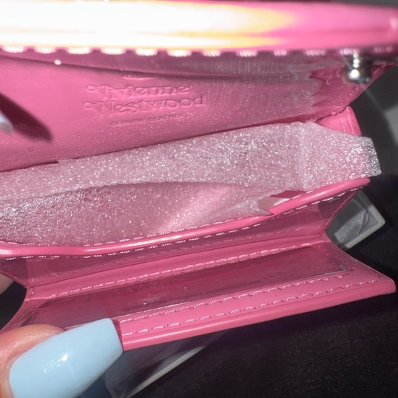 Vivienne Westwood Pink Lipstick Bag with Silver Chain - Picture 6 of 6